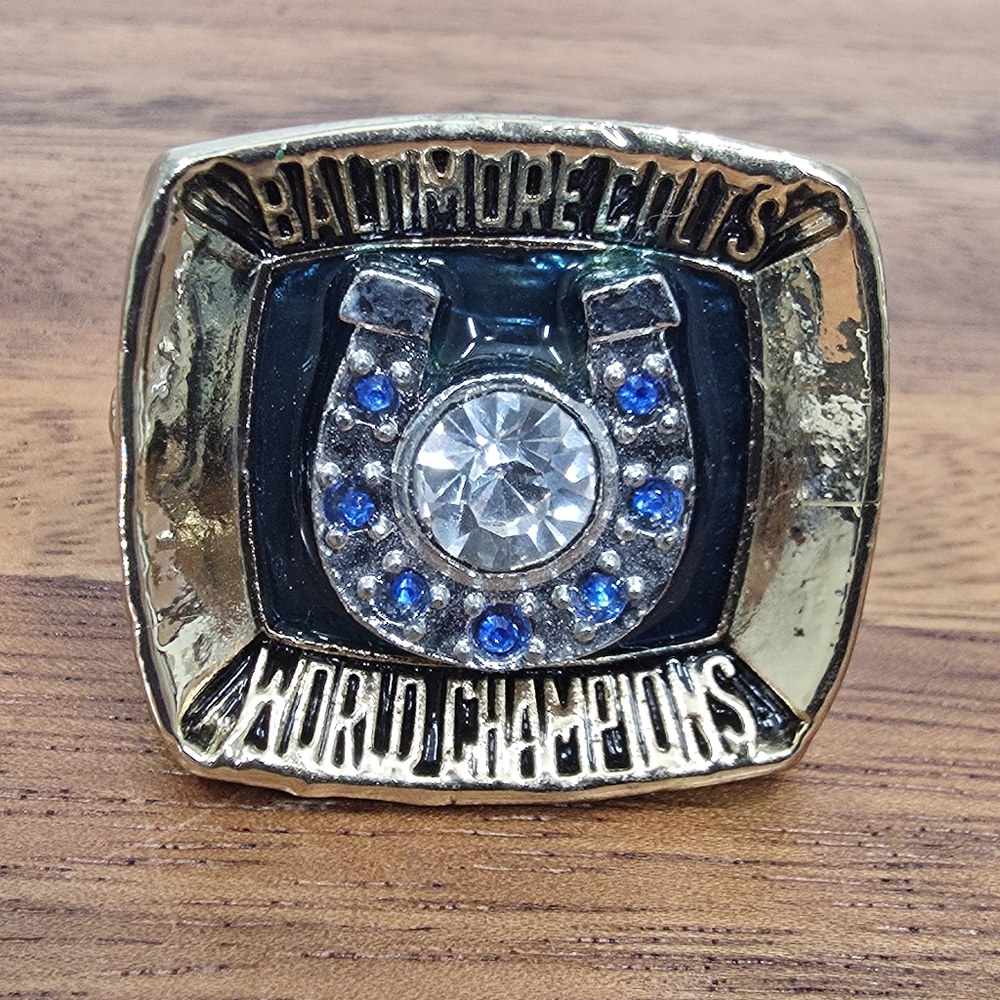 Baltimore Colts Championship‎ Ring 1970 Men's Sz 10 Fan Edition Gold Superbowl